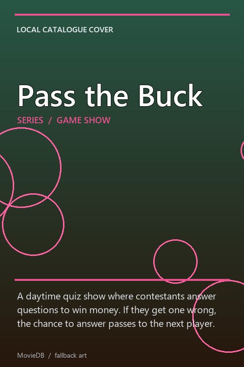 Pass the Buck poster