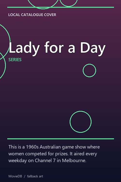 Lady for a Day poster