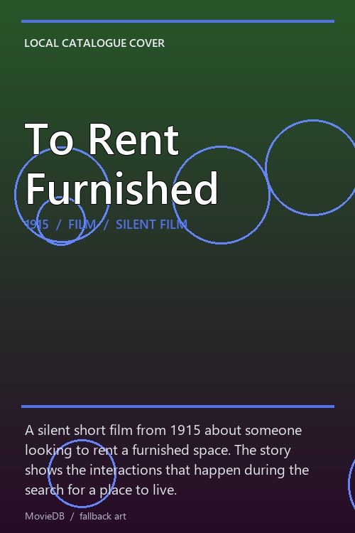 To Rent Furnished poster