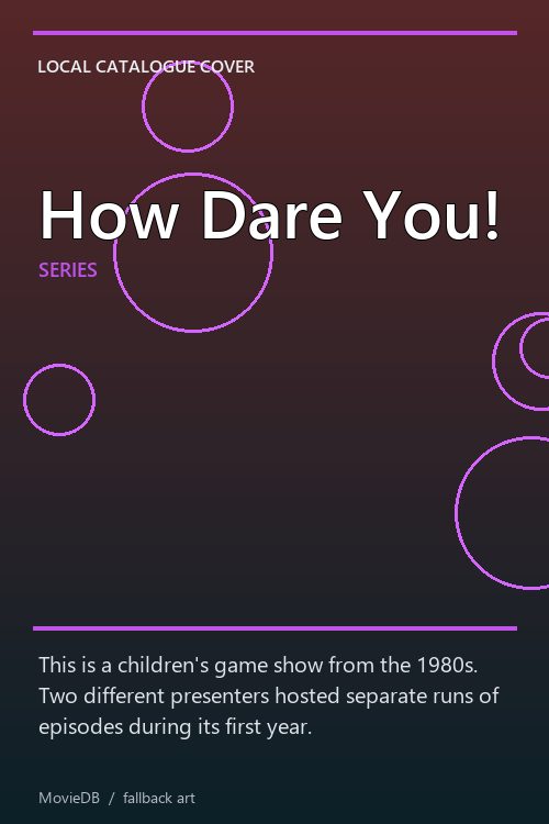 How Dare You! poster