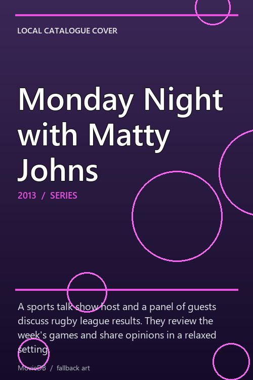 Monday Night with Matty Johns poster