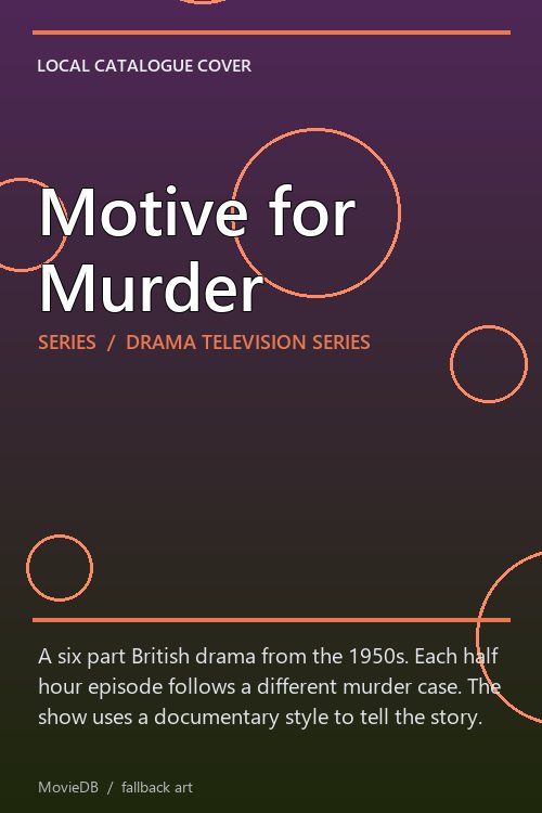 Motive for Murder poster