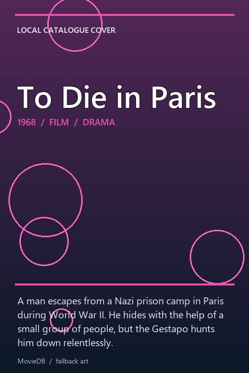 To Die in Paris poster