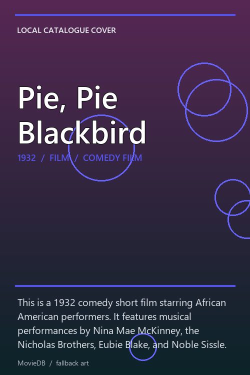 Pie, Pie Blackbird poster