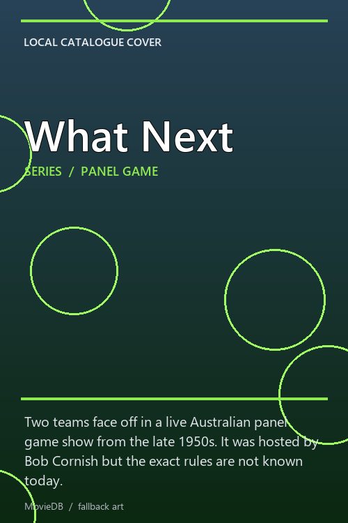 What Next poster