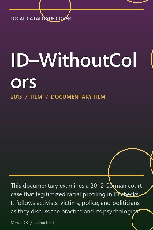 ID–WithoutColors poster