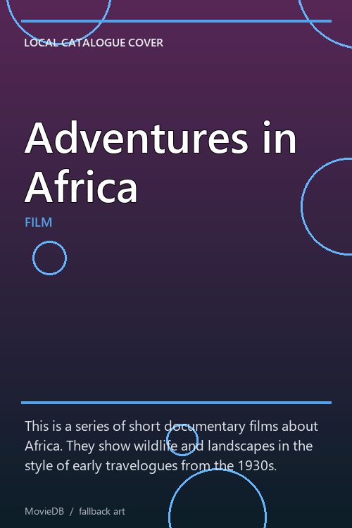 Adventures in Africa poster