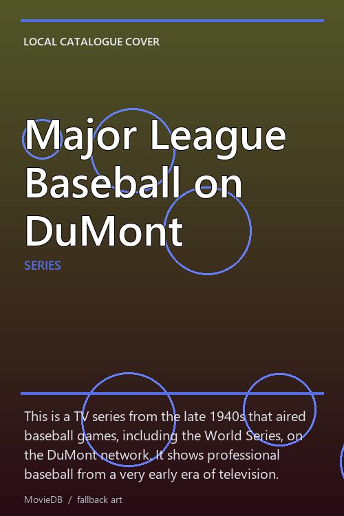 Major League Baseball on DuMont poster