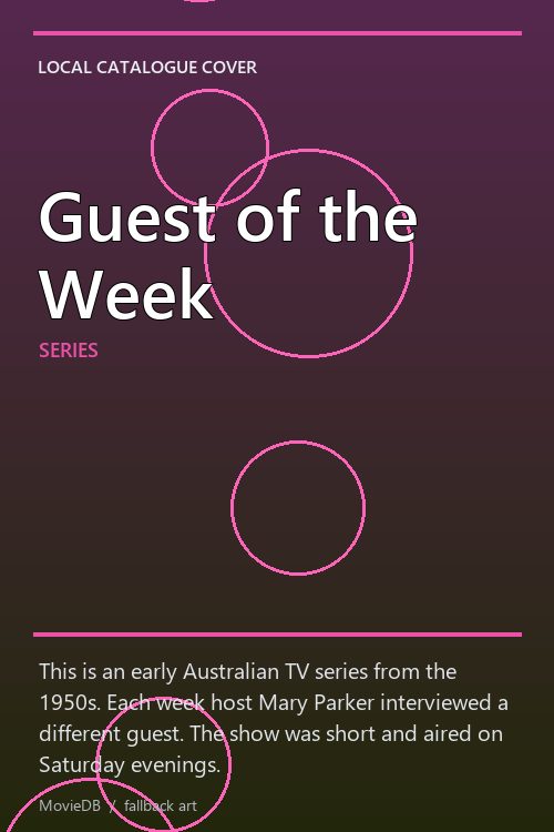 Guest of the Week poster
