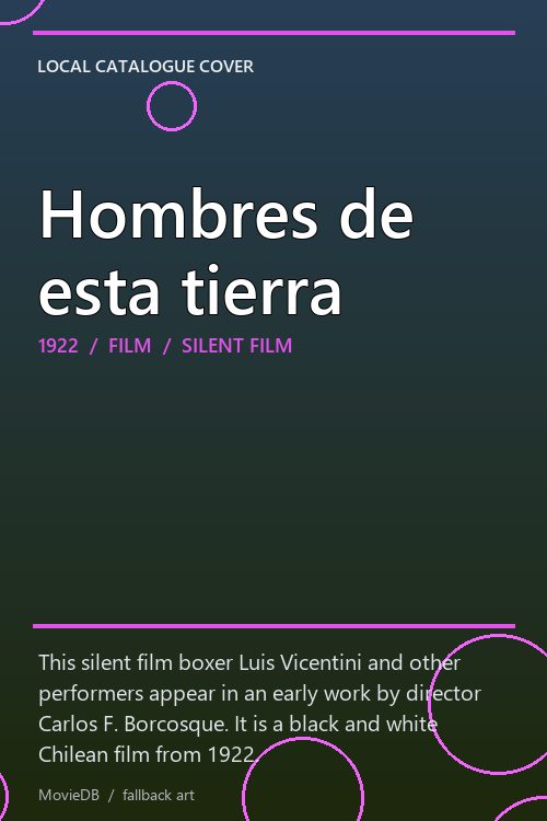 Hombres de esta tierra poster