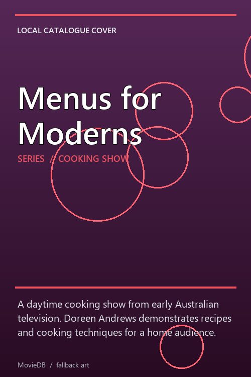 Menus for Moderns poster