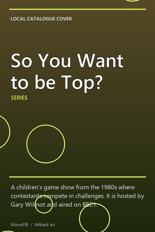 So You Want to be Top? poster