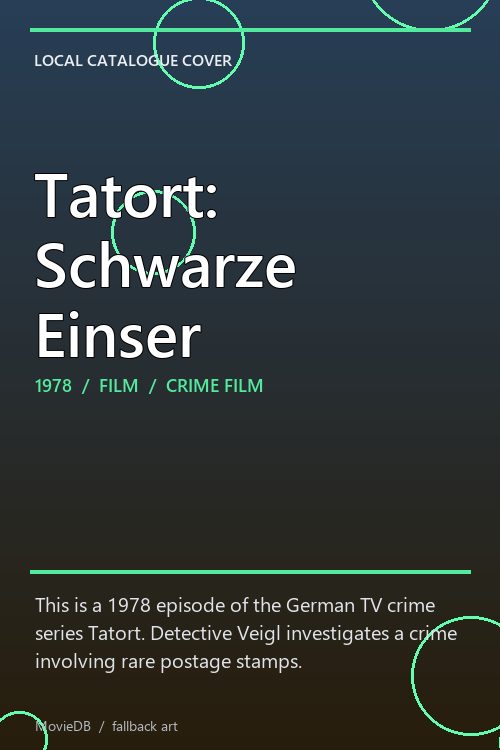 Tatort: Schwarze Einser poster