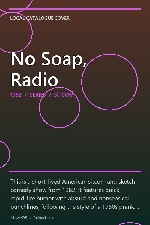 No Soap, Radio poster