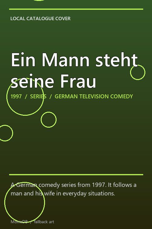 Ein Mann steht seine Frau poster