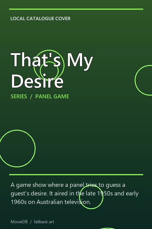 That's My Desire poster