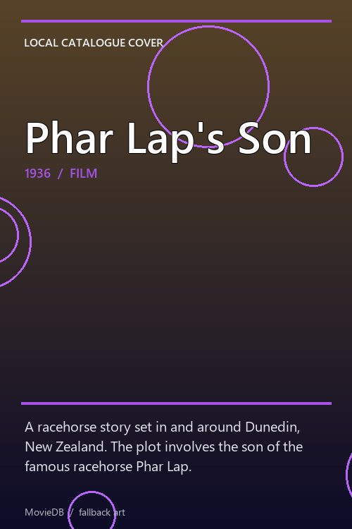 Phar Lap's Son poster