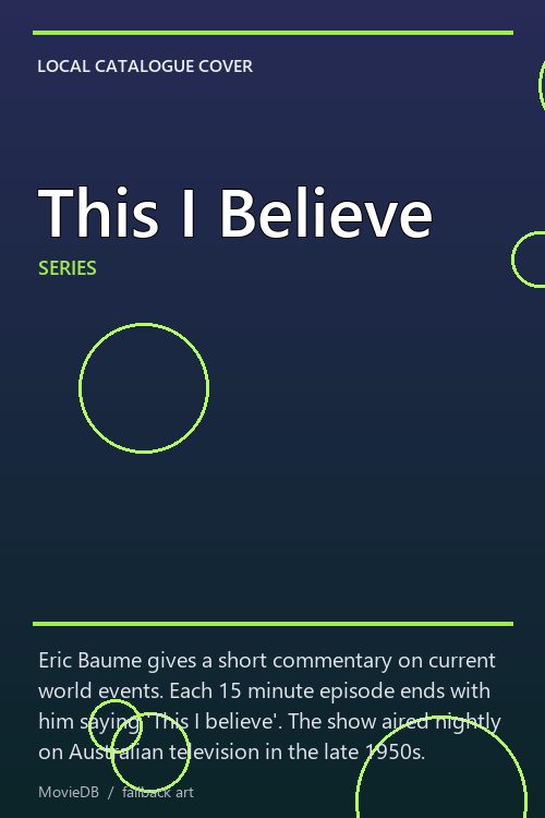 This I Believe poster