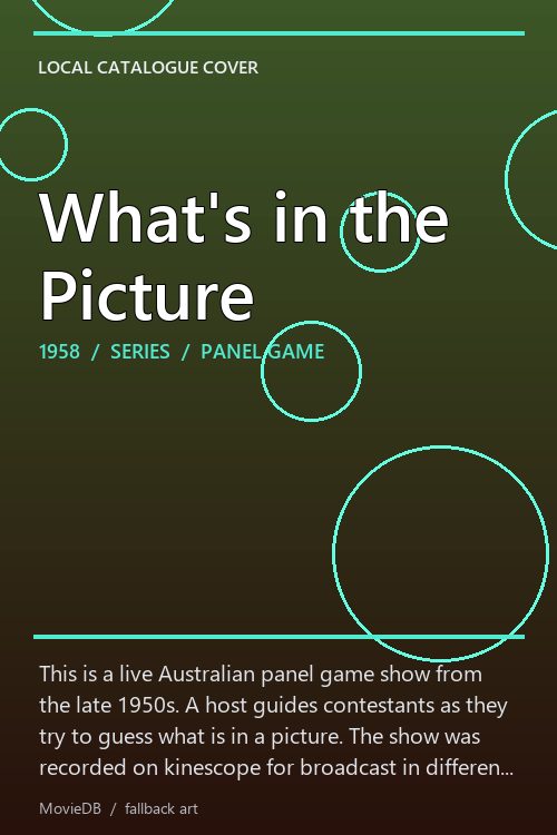 What's in the Picture poster