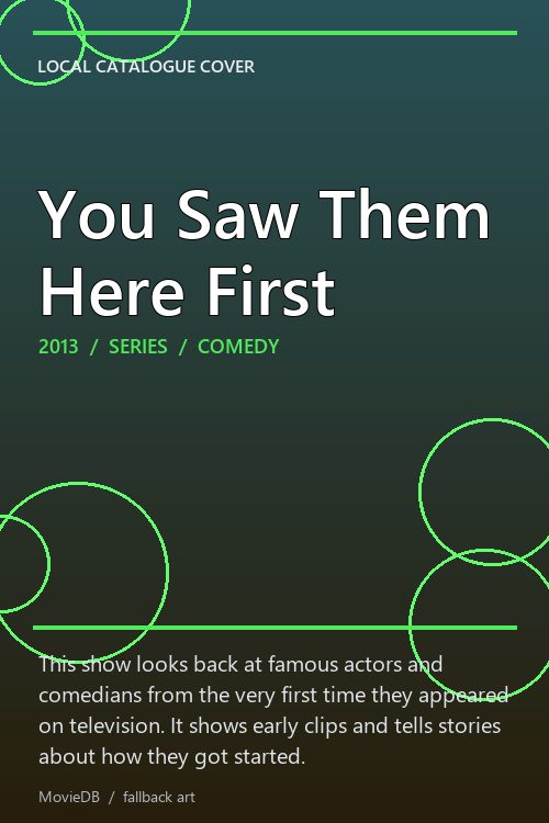 You Saw Them Here First poster