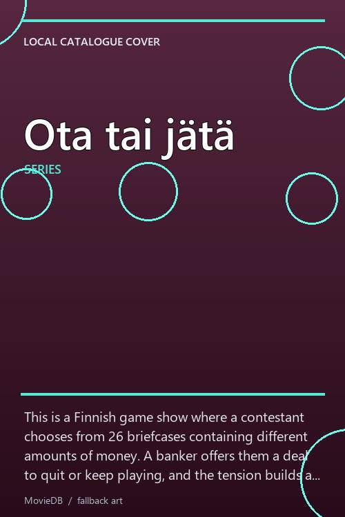 Ota tai jätä poster