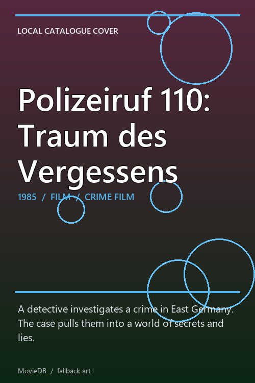 Polizeiruf 110: Traum des Vergessens poster