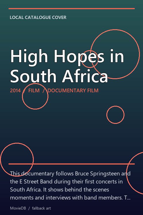 High Hopes in South Africa poster