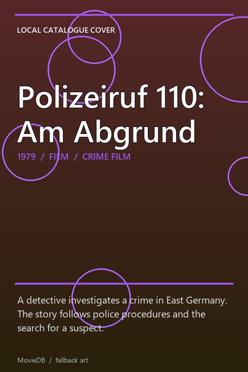 Polizeiruf 110: Am Abgrund poster