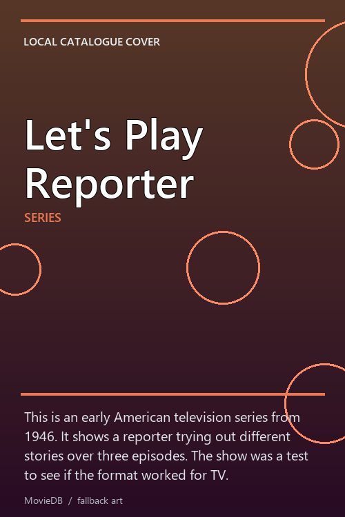 Let's Play Reporter poster