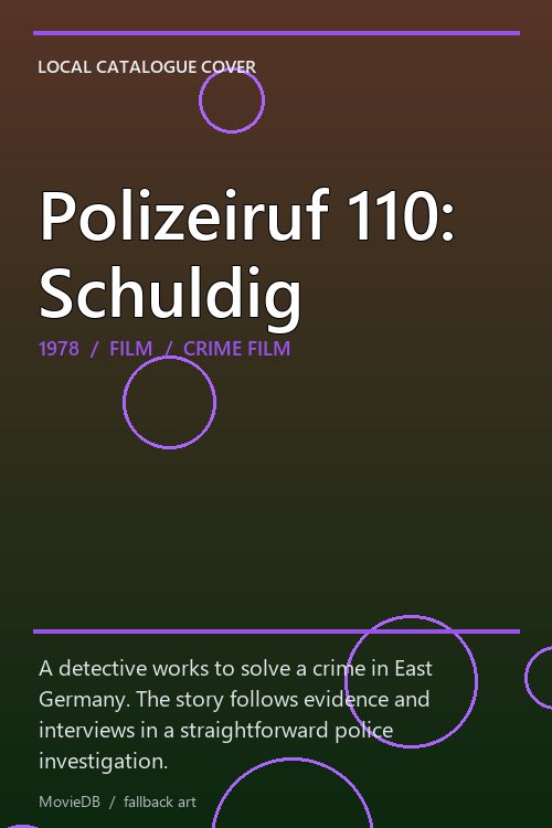 Polizeiruf 110: Schuldig poster