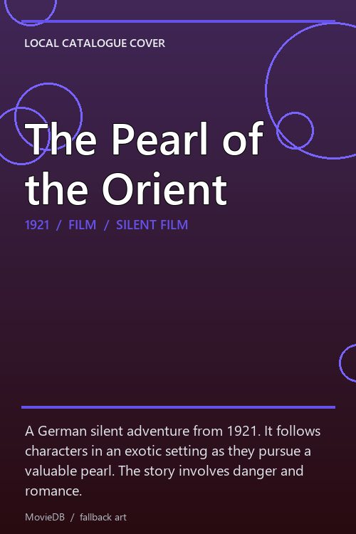 The Pearl of the Orient poster