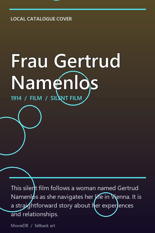 Frau Gertrud Namenlos poster