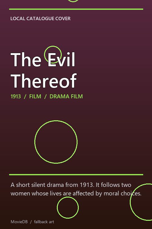 The Evil Thereof poster