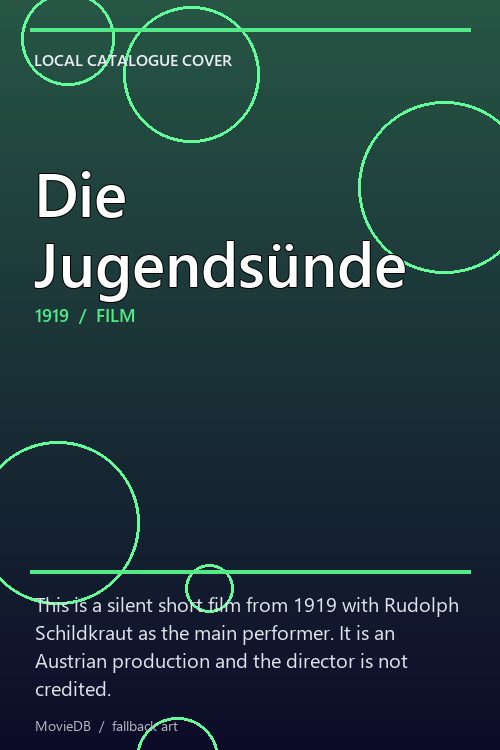 Die Jugendsünde poster