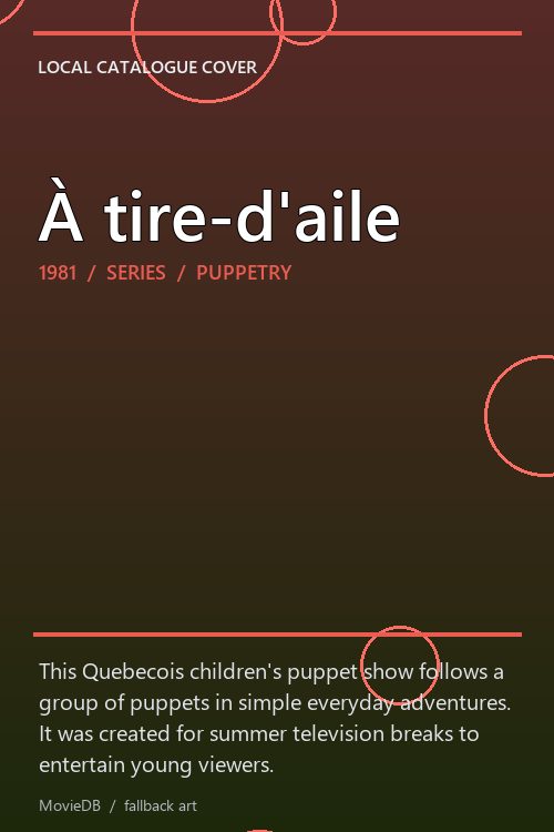 À tire-d'aile poster