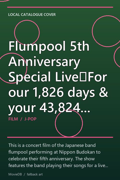 Flumpool 5th Anniversary Special Live「For our 1,826 days & your 43,824 hours」at Nippon Budokan poster
