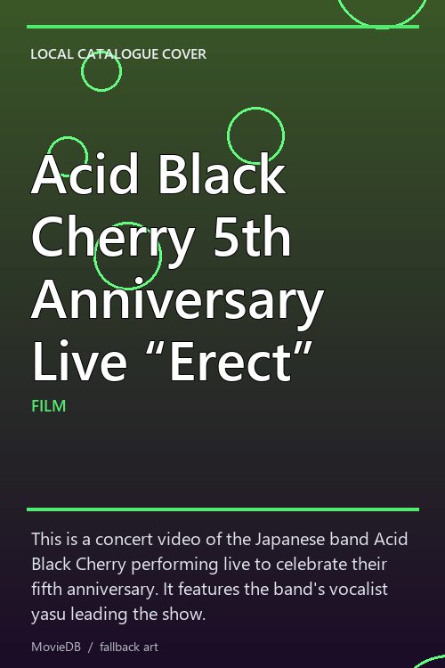Acid Black Cherry 5th Anniversary Live “Erect” poster