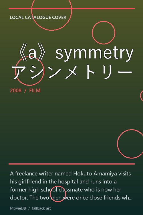 《a》symmetry アシンメトリー poster