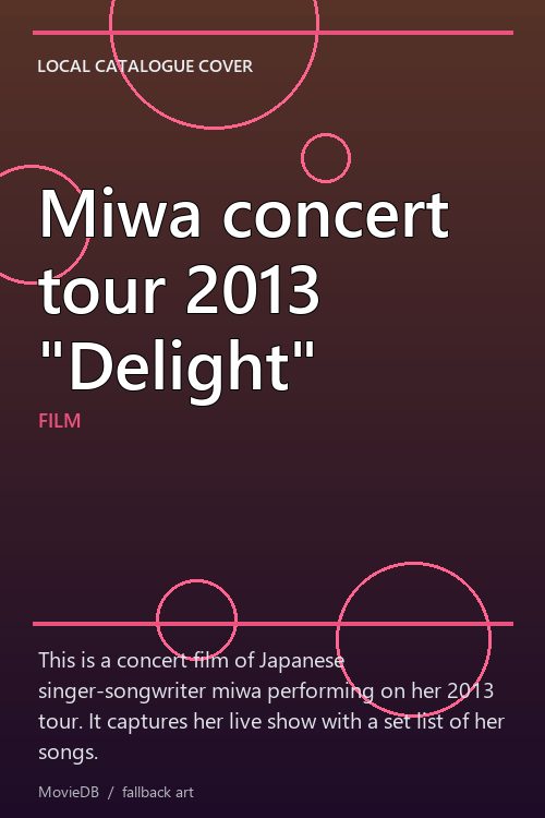 Miwa concert tour 2013 "Delight" poster