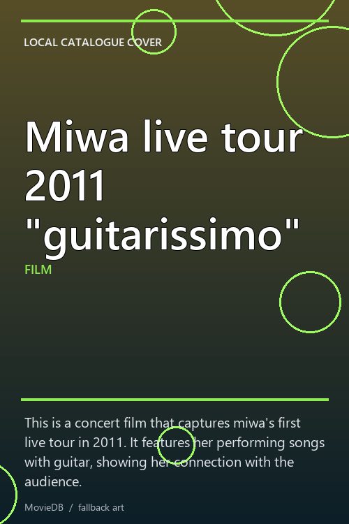 Miwa live tour 2011 "guitarissimo" poster
