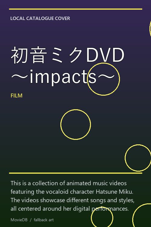初音ミクDVD〜impacts〜 poster