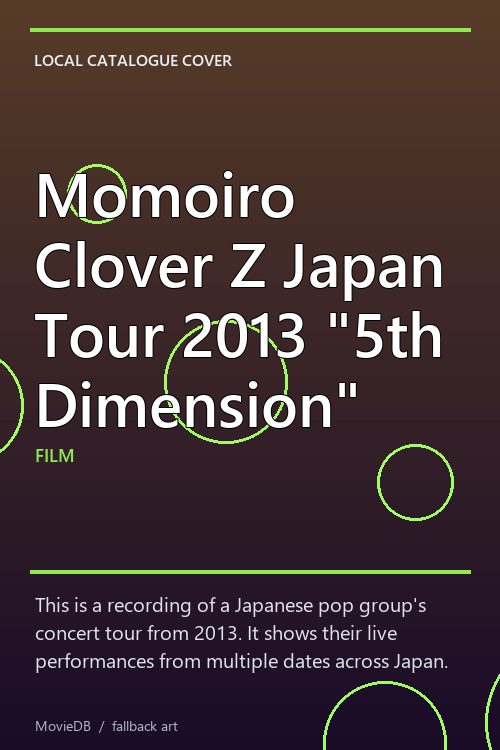 Momoiro Clover Z Japan Tour 2013 "5th Dimension" poster