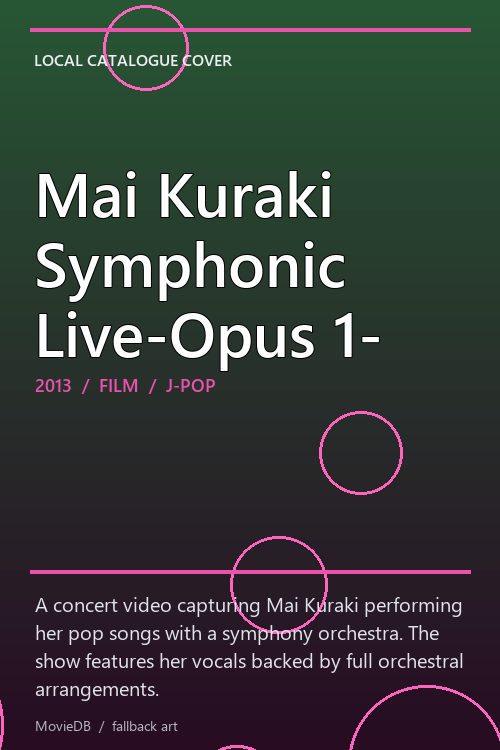 Mai Kuraki Symphonic Live-Opus 1- poster