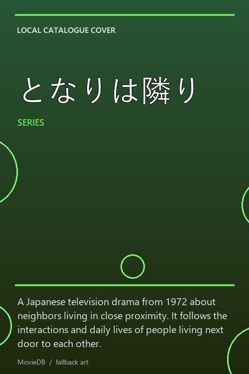 となりは隣り poster