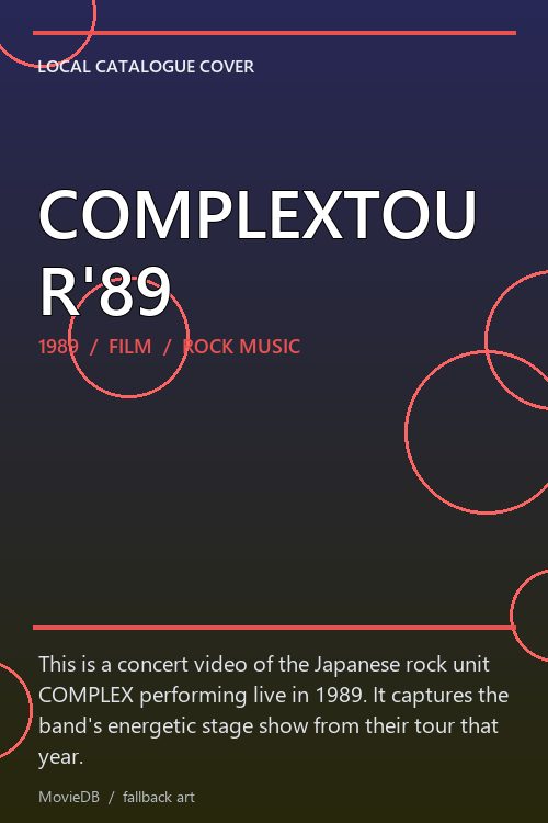 COMPLEXTOUR'89 poster