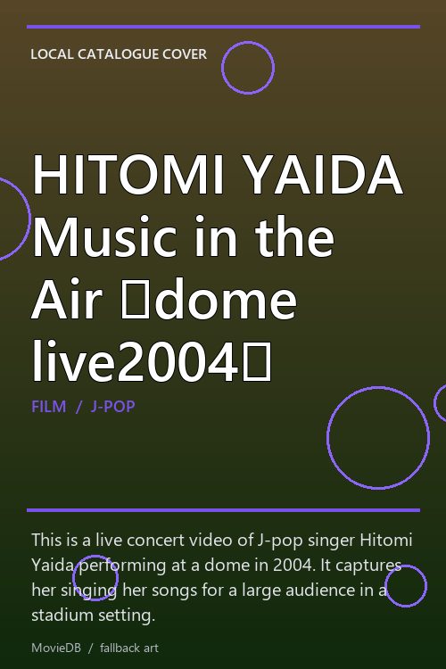 HITOMI YAIDA Music in the Air 〜dome live2004〜 poster