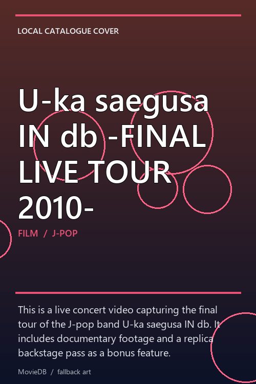 U-ka saegusa IN db -FINAL LIVE TOUR 2010- poster