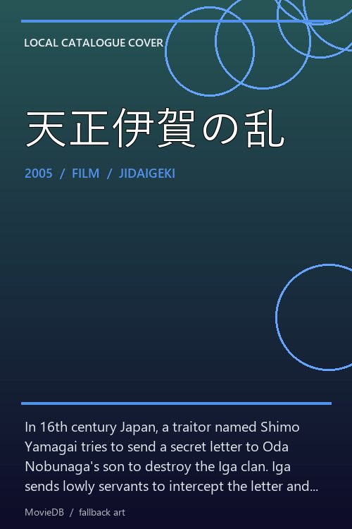 天正伊賀の乱 poster