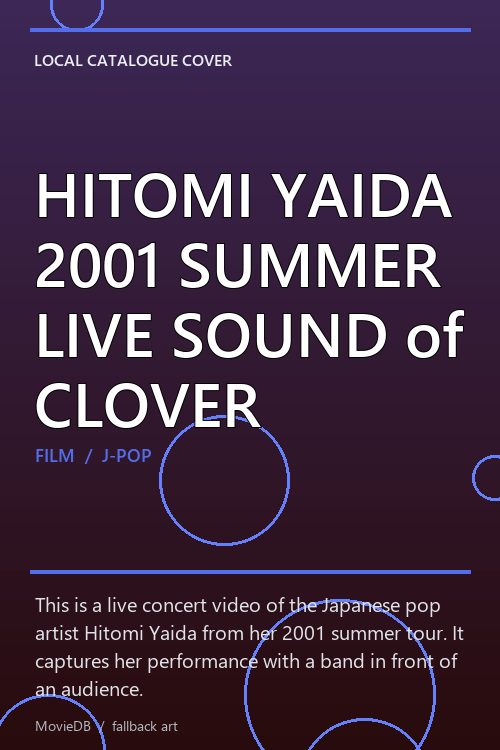 HITOMI YAIDA 2001 SUMMER LIVE SOUND of CLOVER poster