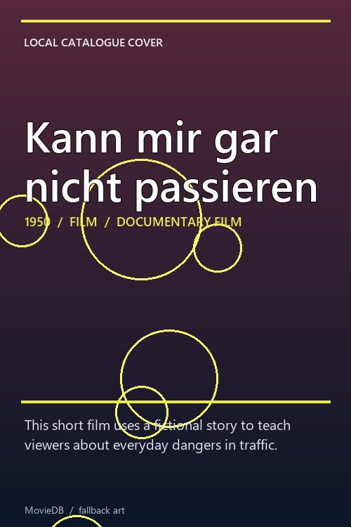 Kann mir gar nicht passieren poster